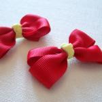 Mini Boutique Bow Pair - Red, Yellow
