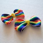 Mini Boutique Bow Pair - Rainbow